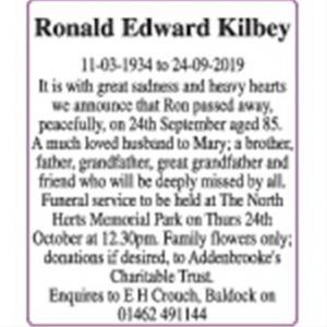 Ronald Edward Kilbey