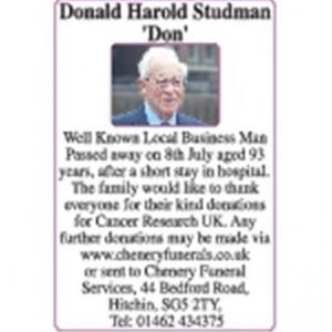 Donald Harold Studman Don