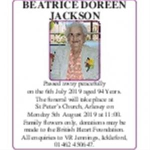 Beatrice Doreen Jackson