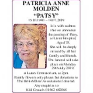 PATRICIA ANNE MOLDEN “PATSY”