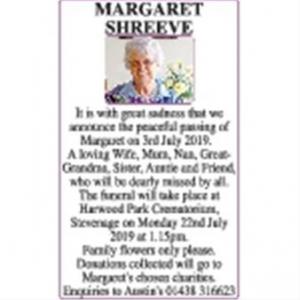 Margaret Shreeve