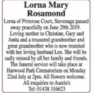 Lorna Mary Rosamond