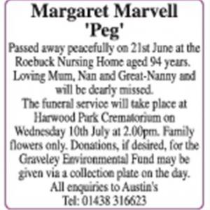 Margaret Marvell
Peg