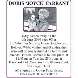 Doris Joyce Farrant