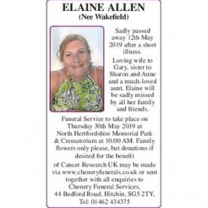 ELAINE ALLEN (Nee Wakefield)