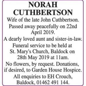 NORAH CUTHBERTSON