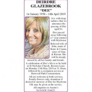 Deidre Glazebrook
Dee