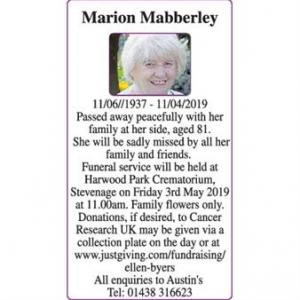 Marion Mabberley