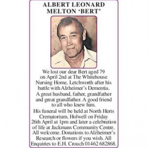 Albert Leonard Melton
“Bert”