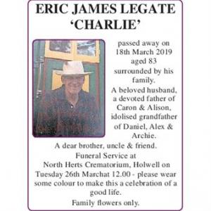 Eric James LEGATE
Charlie