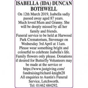 Isabella Duncan Bothwell