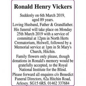 Ronald Henry Vickers