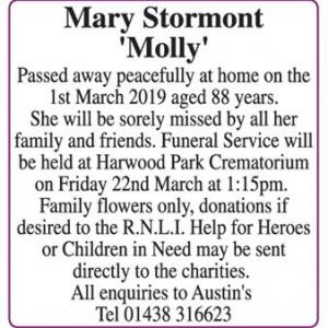 Mary Stormont
Molly