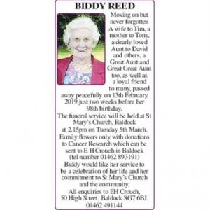 Biddy Reed