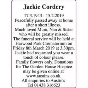 Jackie Cordery