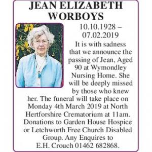 Jean Elizabeth Worboys