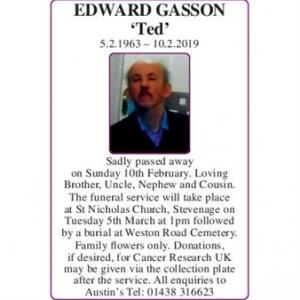 Edward Gasson ‘Ted’