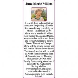 June Merle Millett